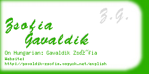 zsofia gavaldik business card